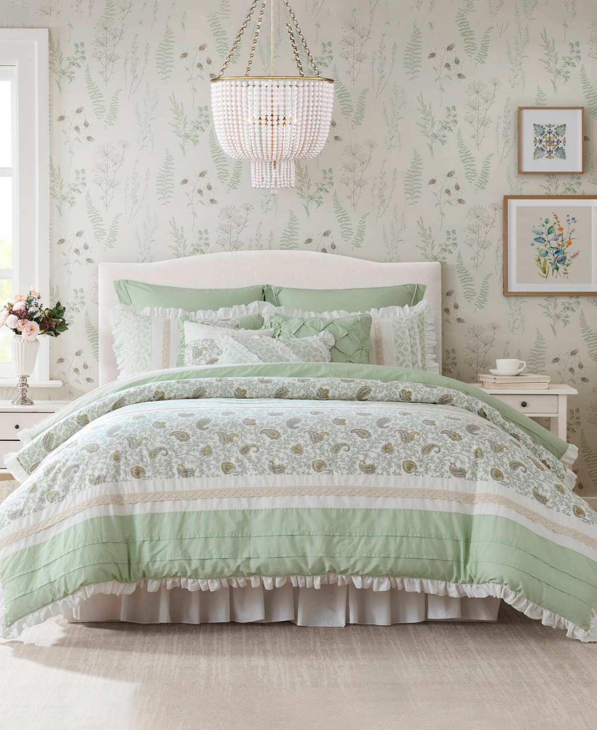 Madison Park Dawn 9-pc. Comforter Set, California King In Sage Green