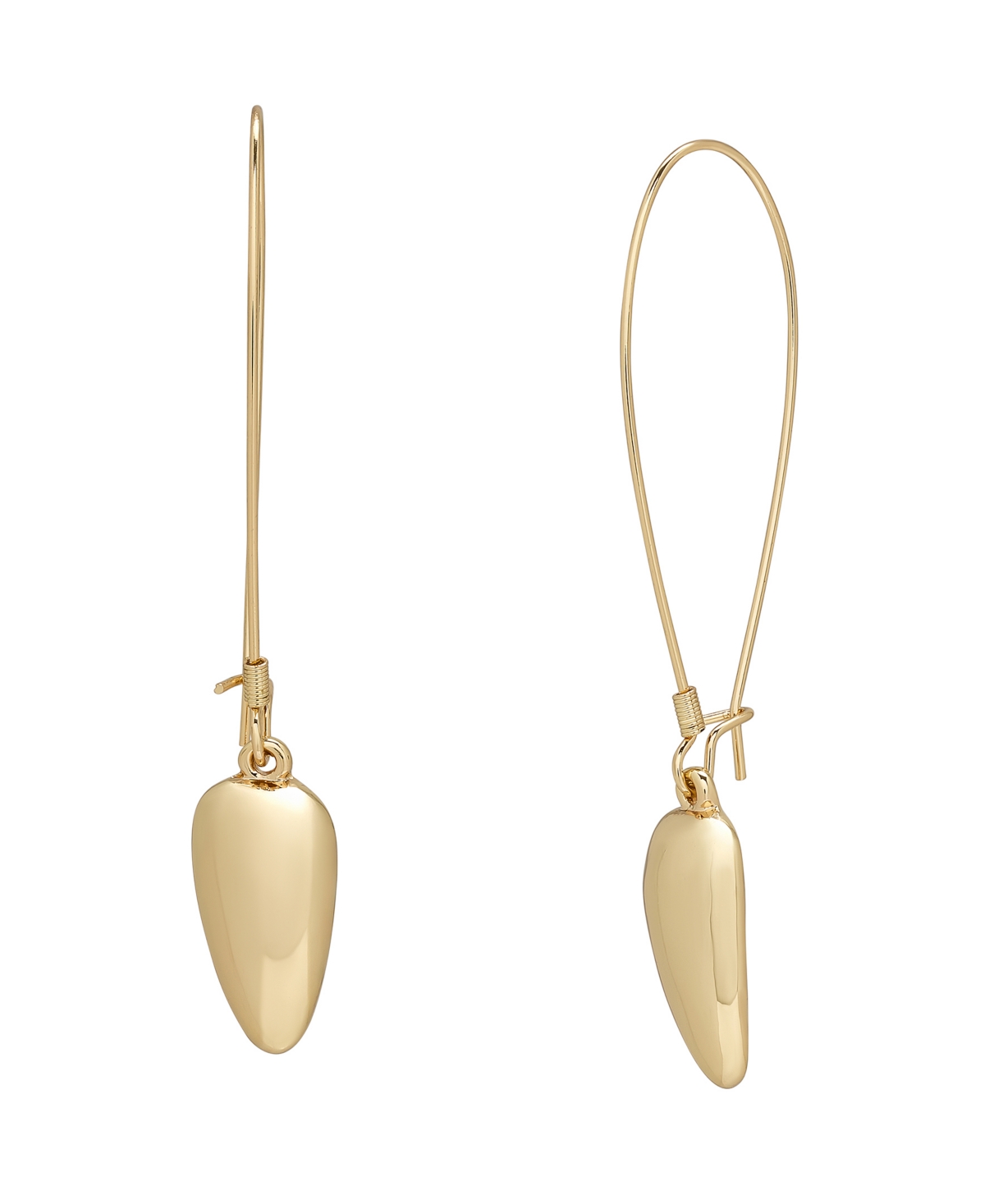 Leaf Dangle Earrings - Gold