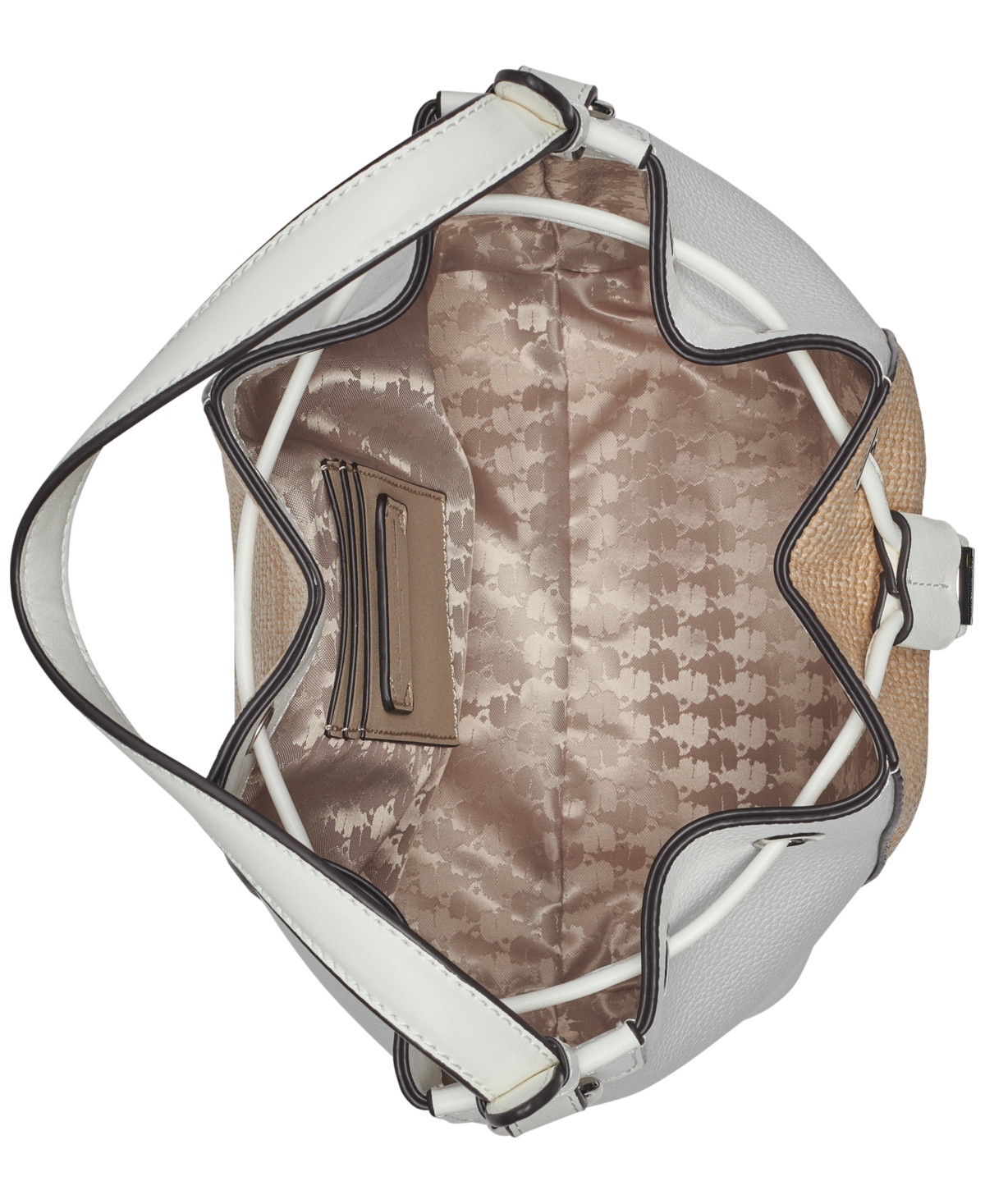 Karl Lagerfeld Adele Bucket Bag In White,natural