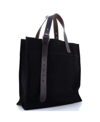 Бывшая в употреблении сумка для покупок HERMES Etriviere из текстиля и кожи