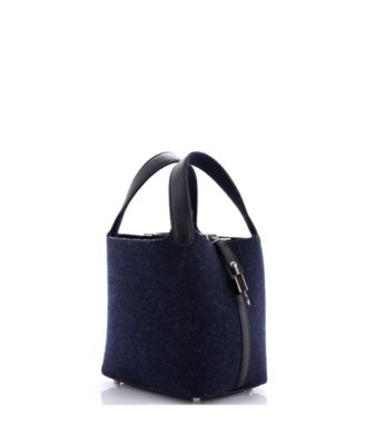 Бывшая в употреблении сумка HERMES PM с замком Picotin из фетра и кожи