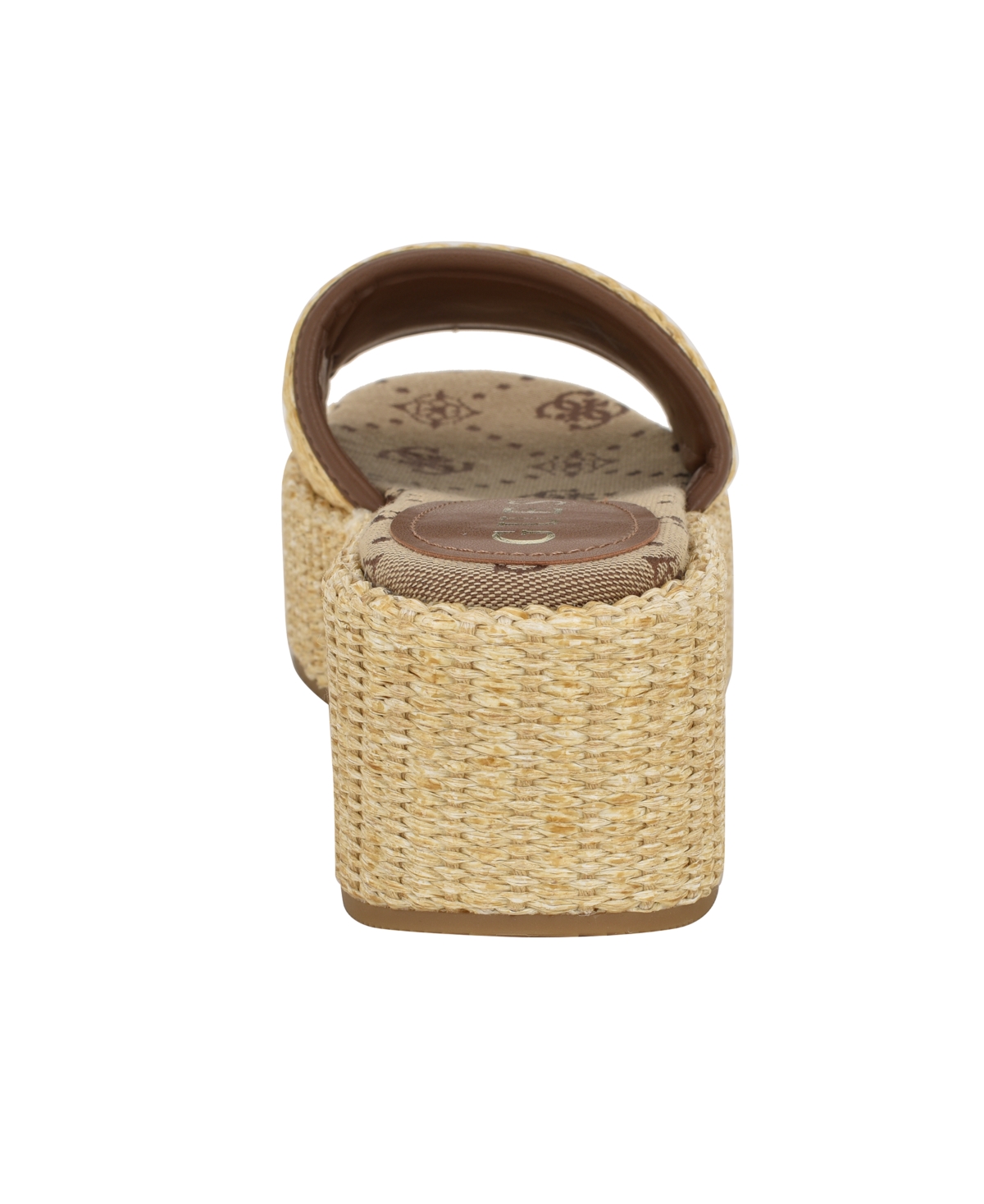 Guess Women's Bintai Platform Slide Wedge Sandals In Light Natural