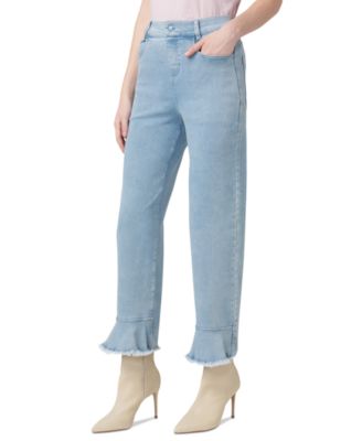 Women's Ruffled-Hem Denim Skimmer Leggings