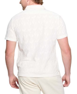 Men's Jacoby Relaxed Fit Short Sleeve Button-Front Embroidered Shirt
