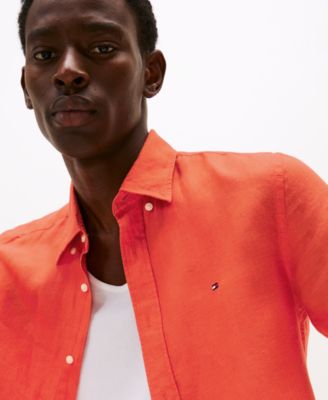 Men's Regular-Fit Linen Short-Sleeve Shirt