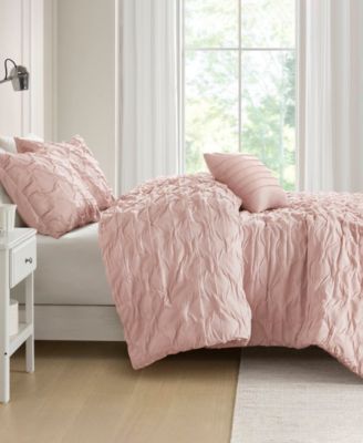 Bailey Diamond Pucker Woven 4-Pc. Comforter Set, Full/Queen