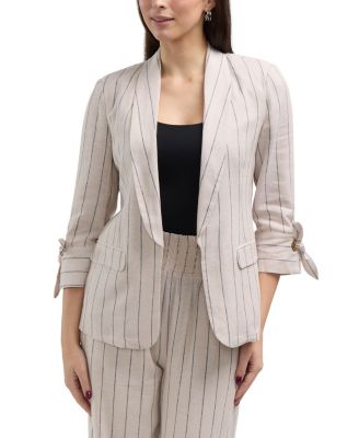 Women's Shawl Collar Blazer with Sleeve Grommet