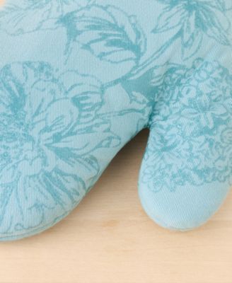 Botanical Floral Cotton Oven Mitt, 7" x 13"