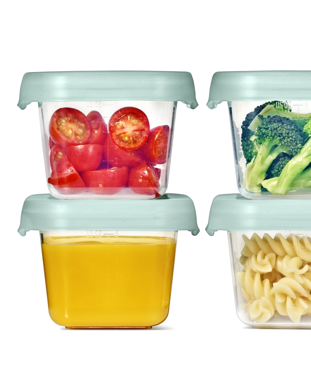 Oxo Tot Baby Blocks Freezer 4-pack Storage Containers In Opal
