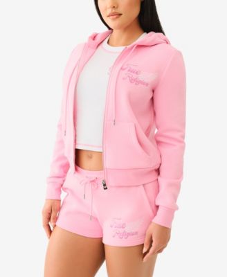 Женская толстовка с капюшоном на молнии True Religion Crystal Wing Classic