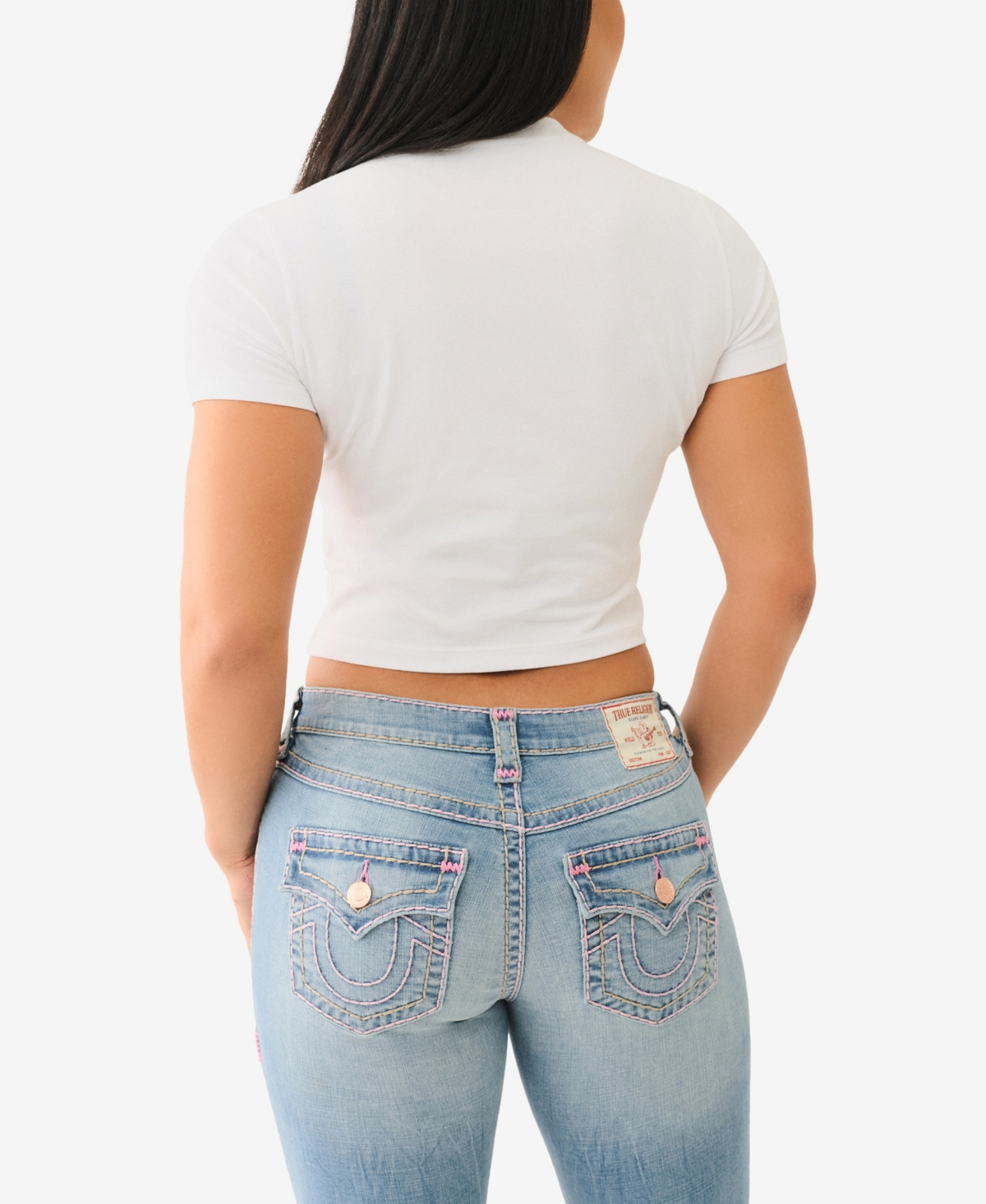 TRUE RELIGION WOMEN'S SS CRYSTAL WING BABY T-SHIRT 