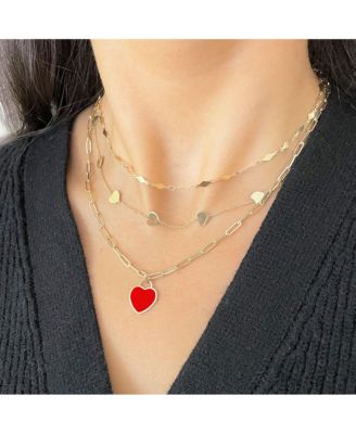 Очаровательный замочек в виде кораллового сердечка диаметром 15 миллиметров