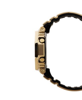 Men's Gold-Tone Silicone Watch, 44.4mm