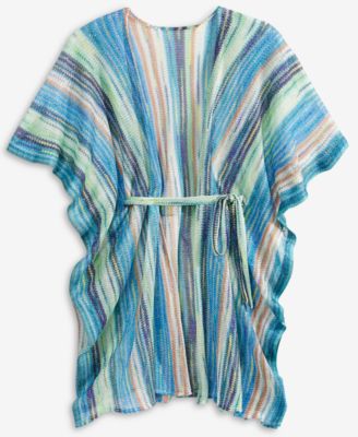 Striped Zig Zag Cover-Up, Exclusively at Macy's