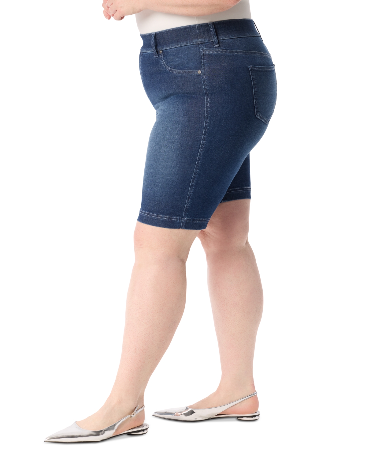 Gloria Vanderbilt Plus Size Shape Effect Bermuda Shorts In Metz