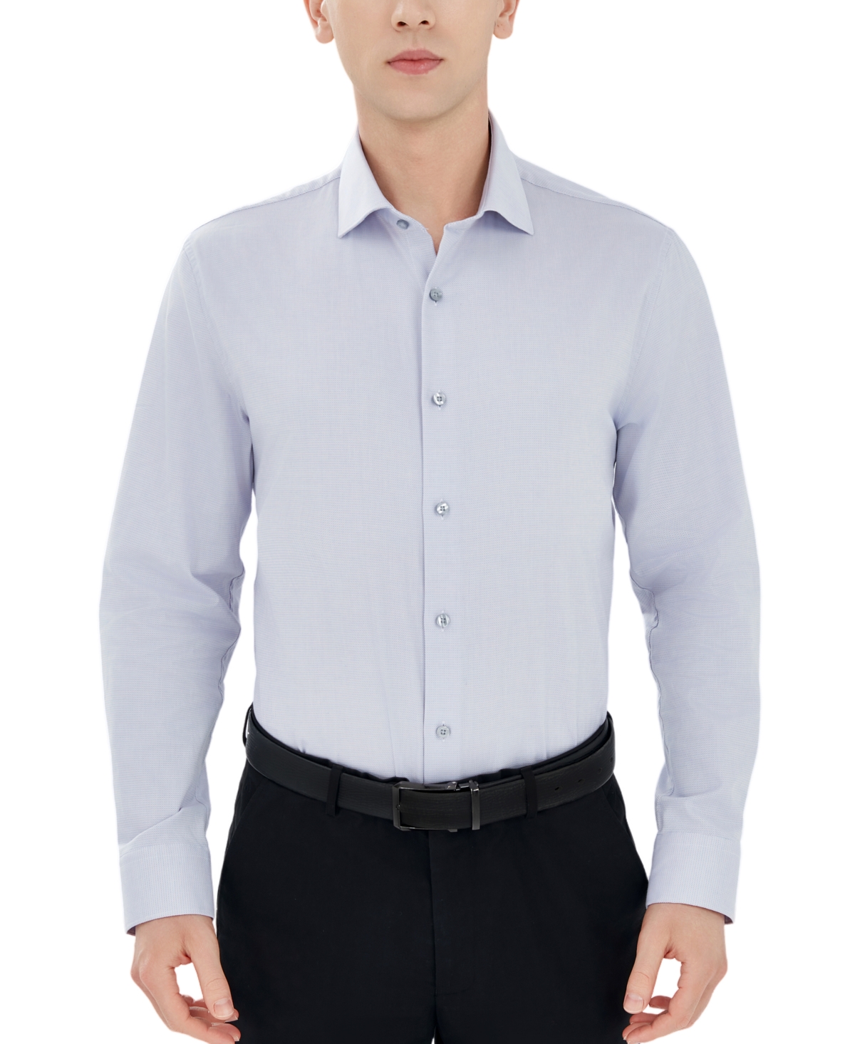 Perry Ellis Men's Royal Oxford Button-front Shirt In Gray