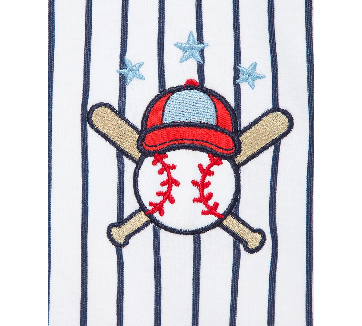 Little Me Baby Boys Baseball Stripe Rompers, Pack Of 2