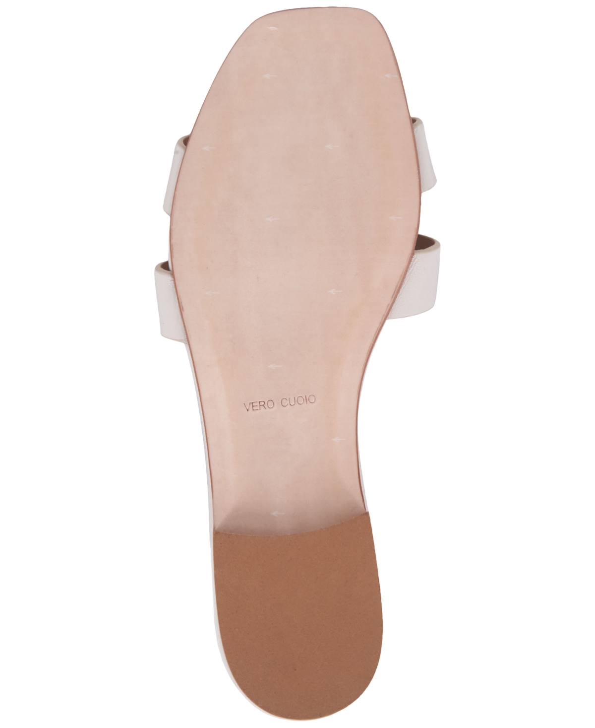 Bruno Magli Fina Slide Sandal In Bone Crinkled Patent
