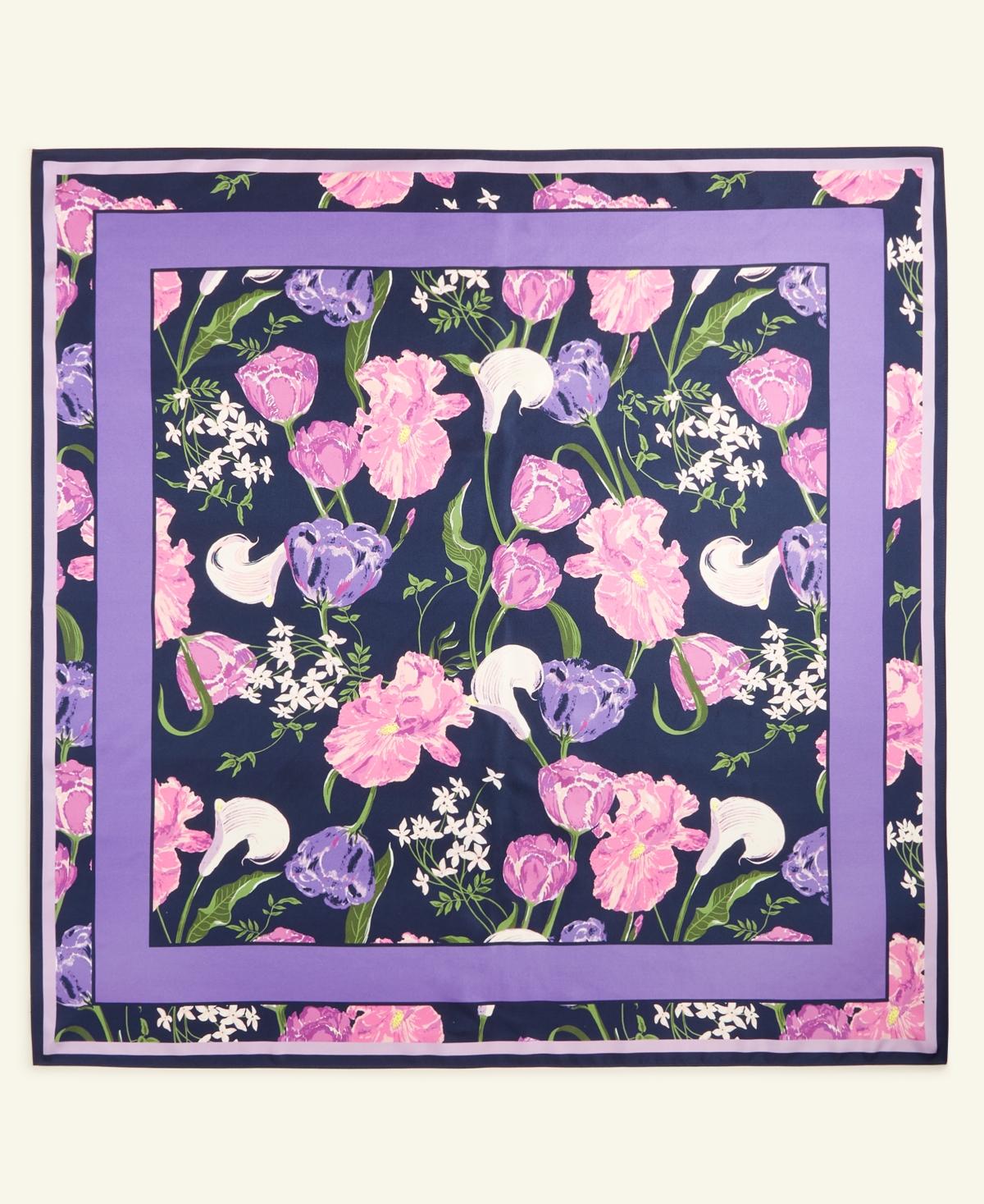 MACY'S FLOWER SHOW SQUARE SILK SCARF, EXCLUSIVELY AT MACY'S 