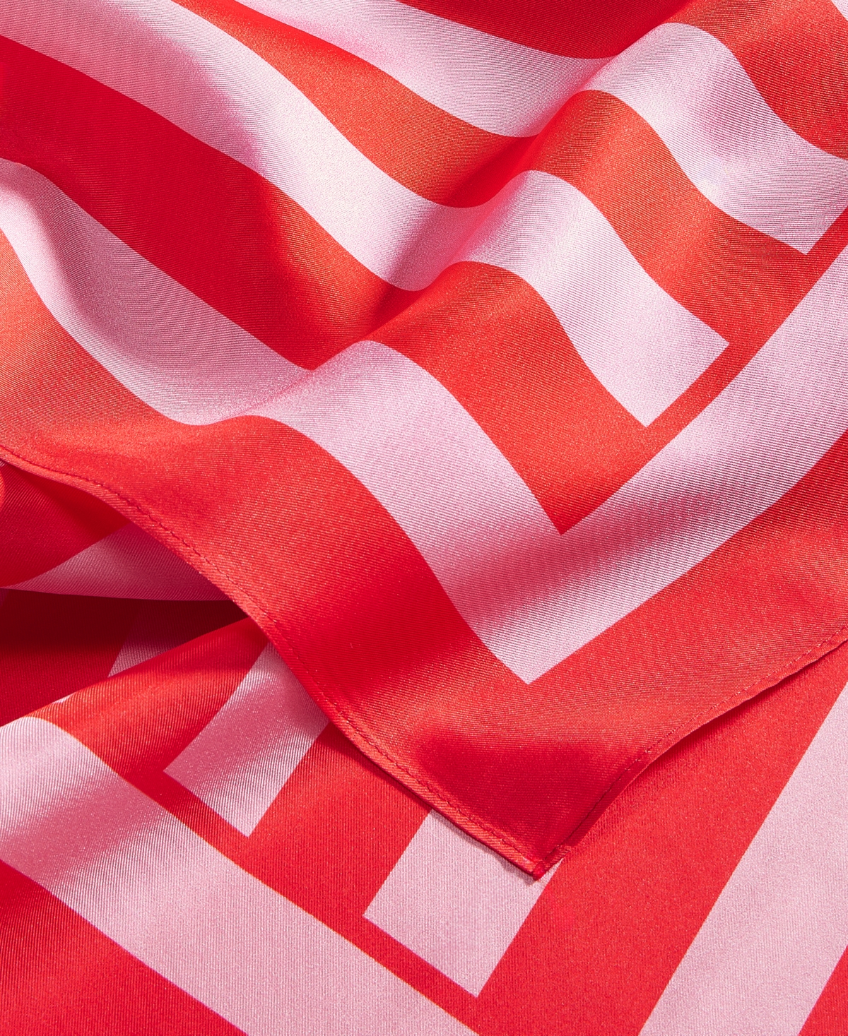 Shop Macy's Flower Show Square Silk Scarf, Exclusively At  In Red,pink Stripe