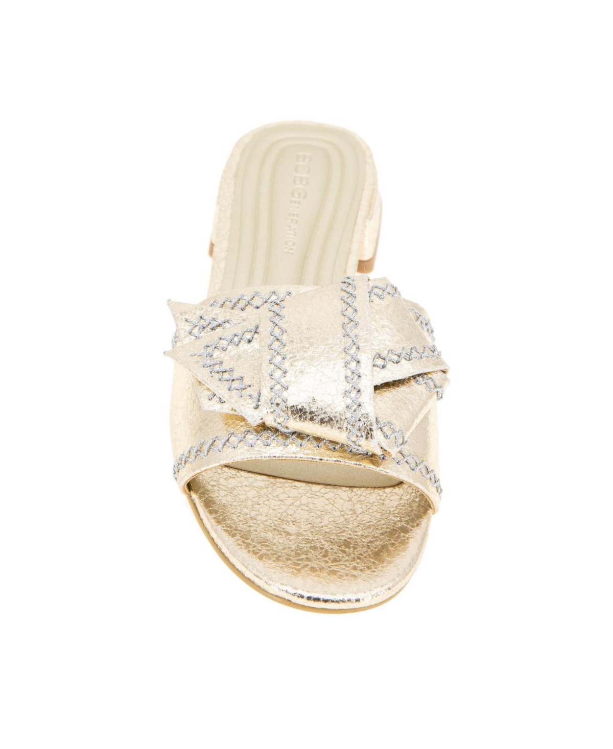 Bcbgeneration Women's Amora Low Block Heel Dress Sandals In Platino