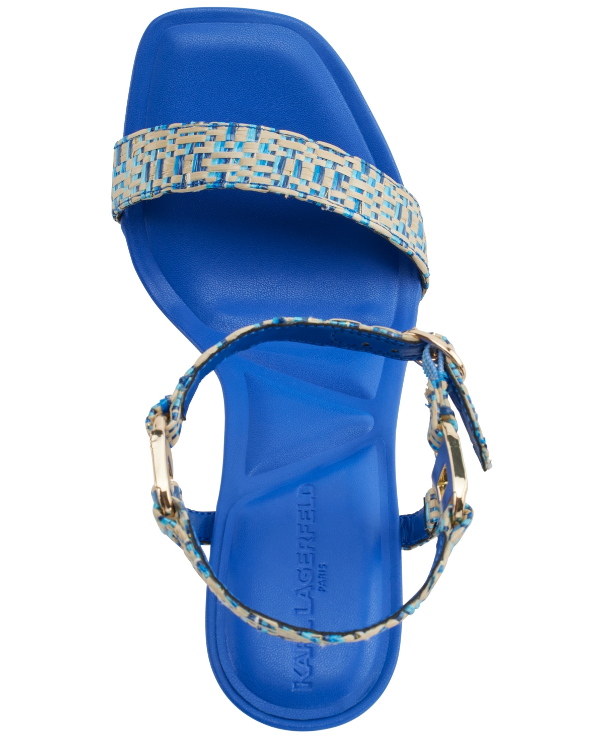 Shop Karl Lagerfeld Women's Cybil Ankle Strap Dress Sandals In Blue Multi