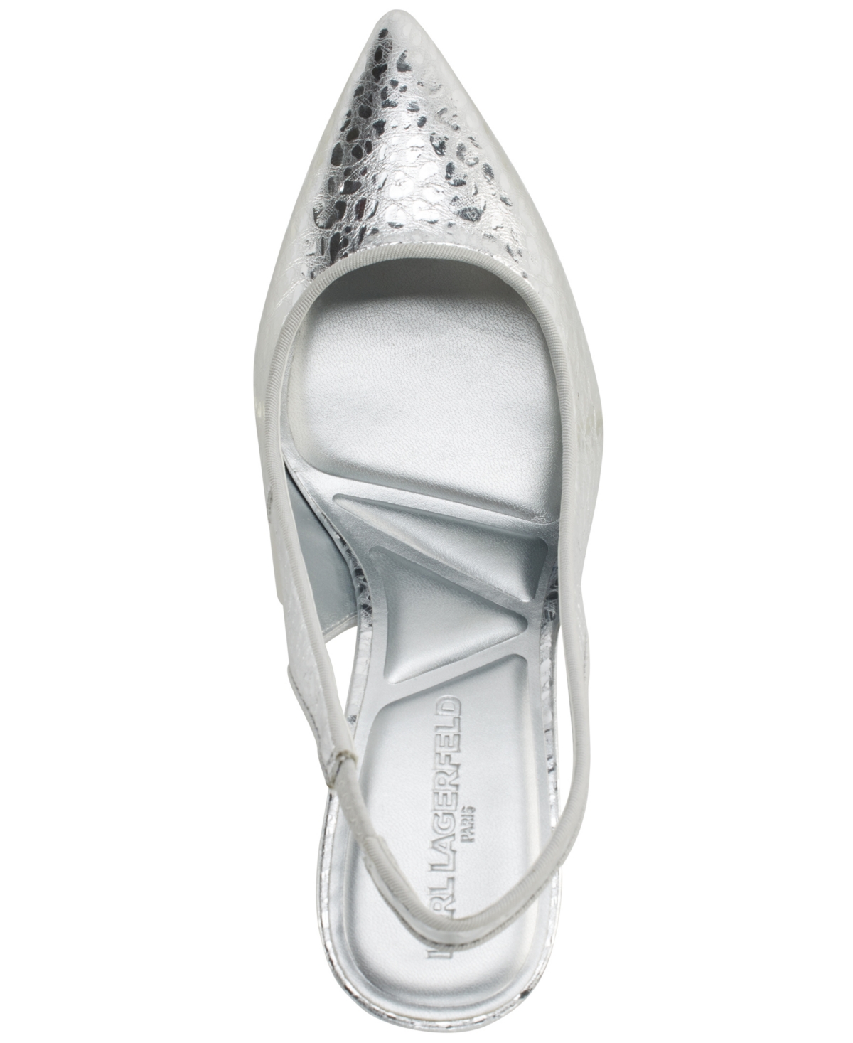 Shop Karl Lagerfeld Women's Rosalyn Slingback Pumps In Silver