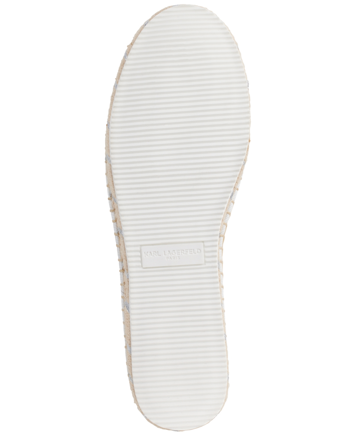 Karl Lagerfeld Women's Manika Heart Patch Espadrille Flats In Bright White