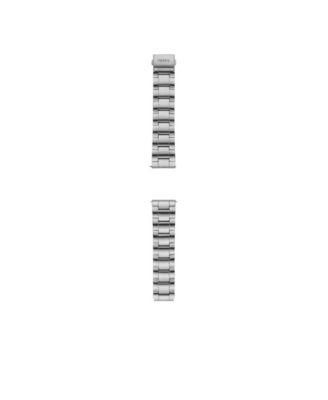 Men's Silver Stainless Steel Watch Band, 22mm