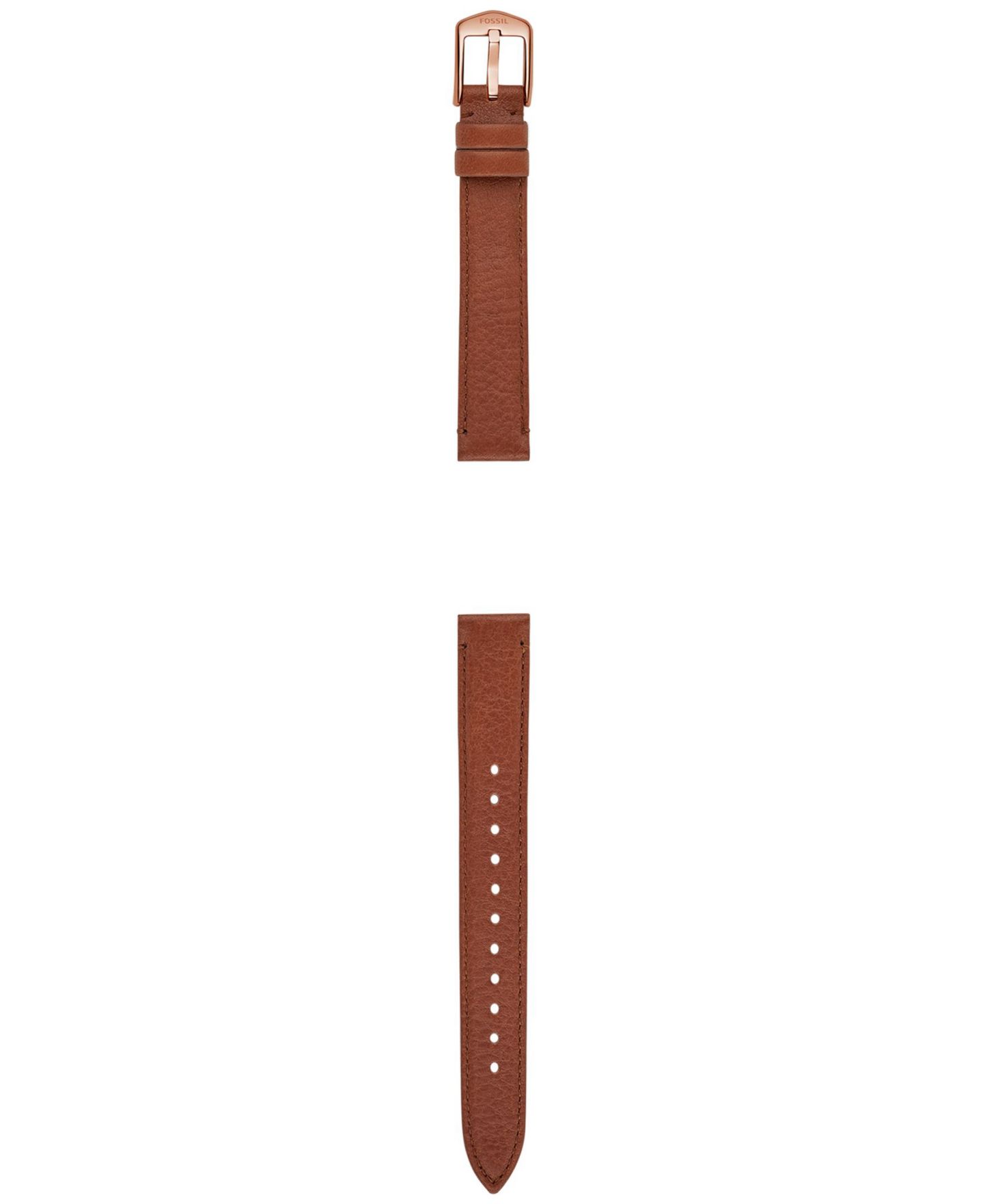 Женский ремешок для часов Fossil Brown Leather Watch Band, 14mm — фото 2