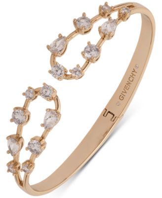 Открытый браслет-манжета Givenchy с кубическим цирконием золотистого цвета и смешанными тонами