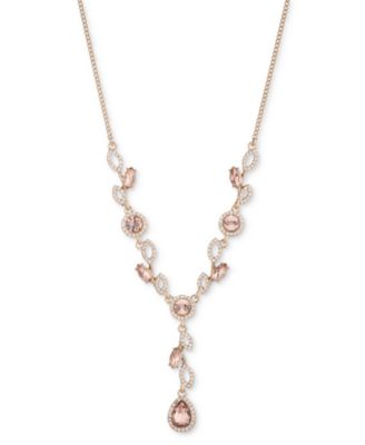 Ожерелье-лариат из хрустальной лозы Givenchy, удлинитель 16 дюймов + 3 дюйма