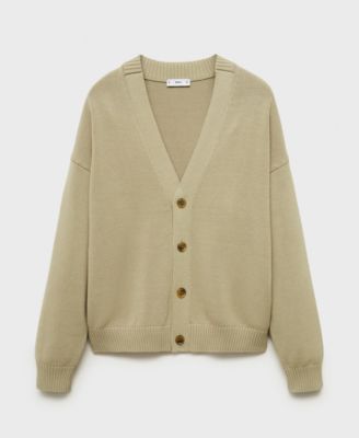 Мужской вязаный хлопчатобумажный кардиган MANGO Mango 18090₽