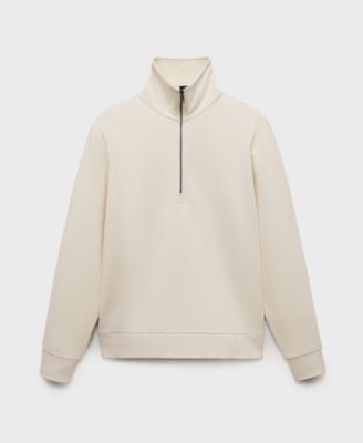 Мужская хлопковая толстовка на молнии MANGO Mango из хлопка обычного кроя 11990₽