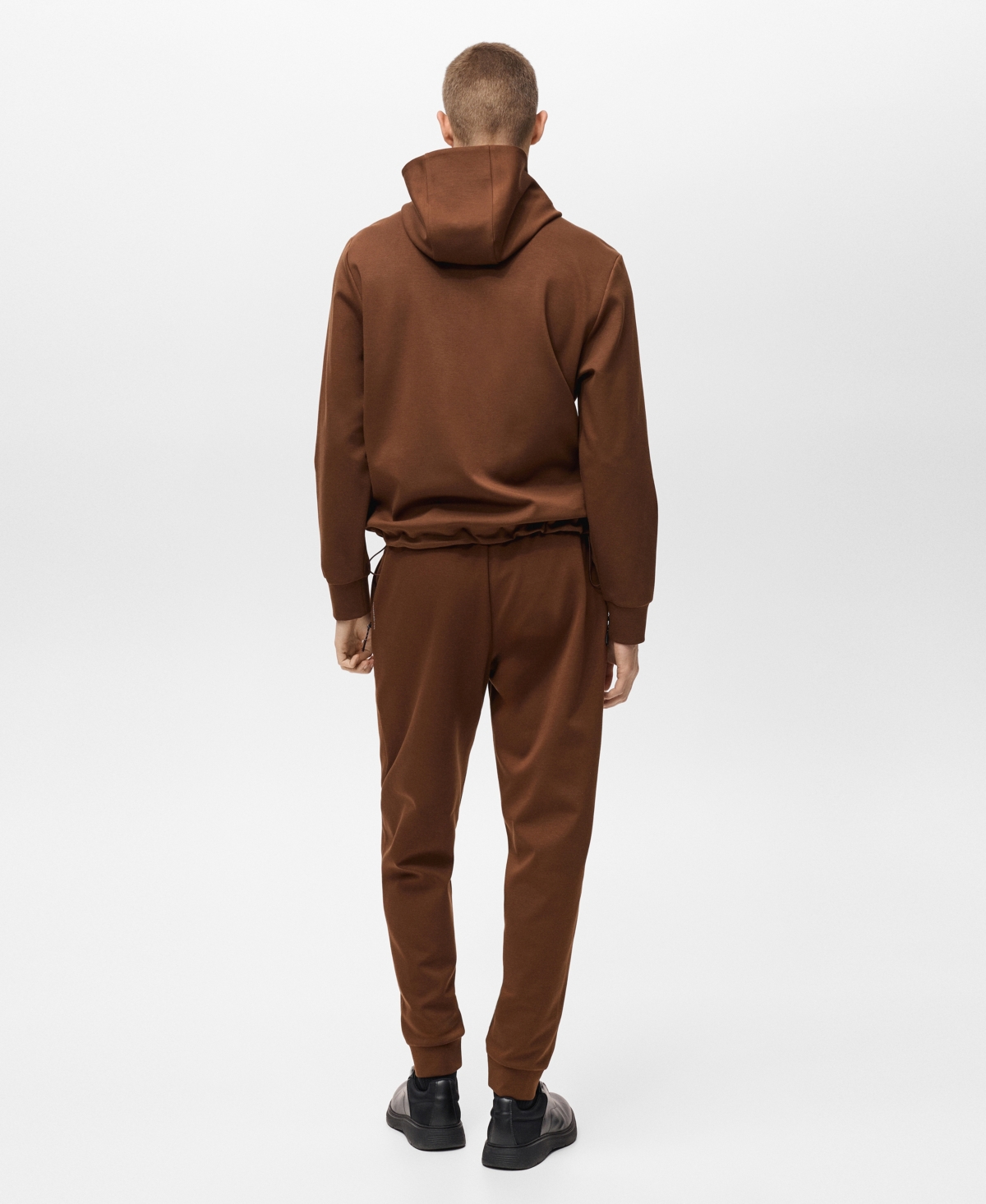 Mango Comfort Joggers In Burnt Orange