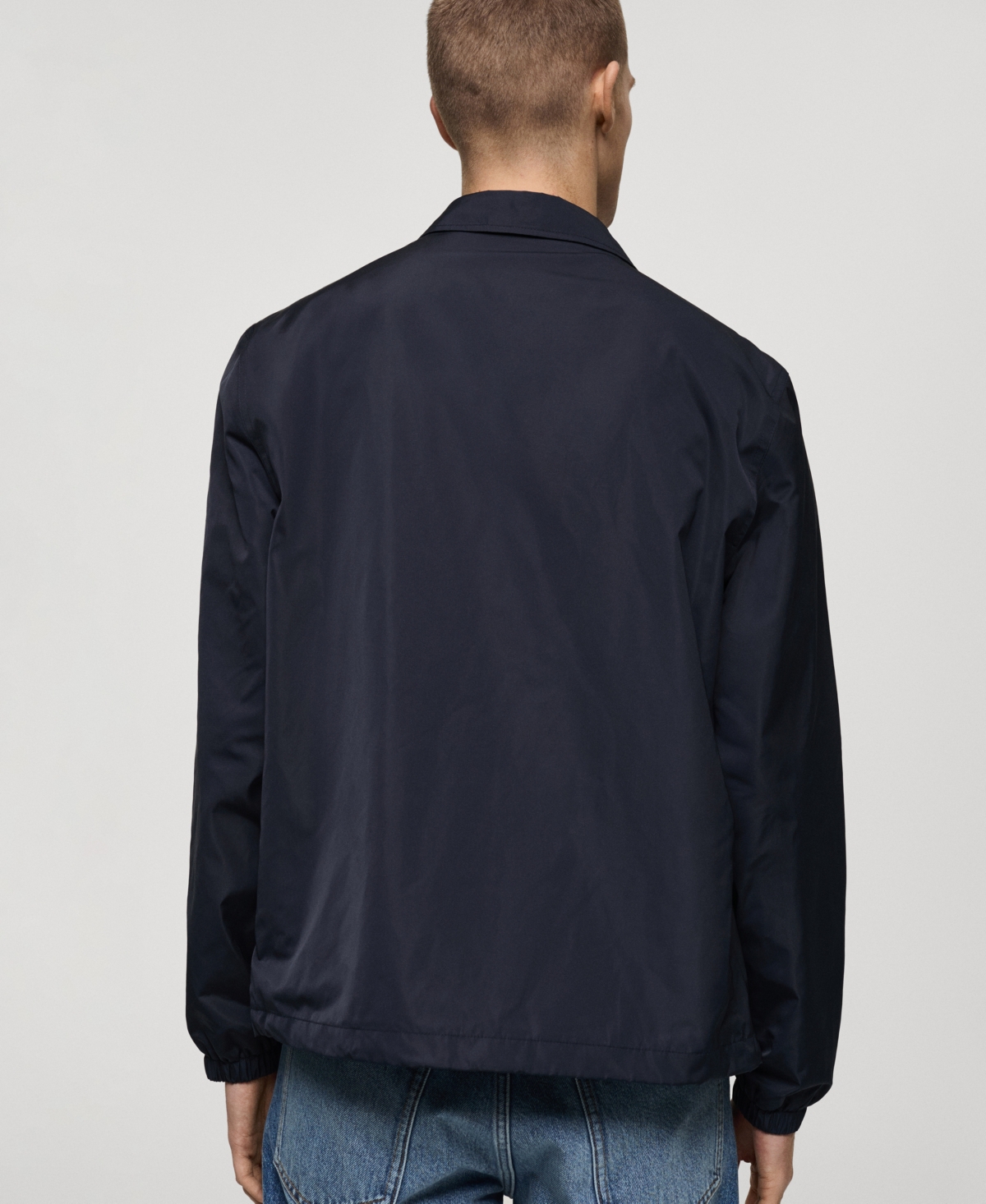 Mango Lightweight Technical Jacket In Dark Navy