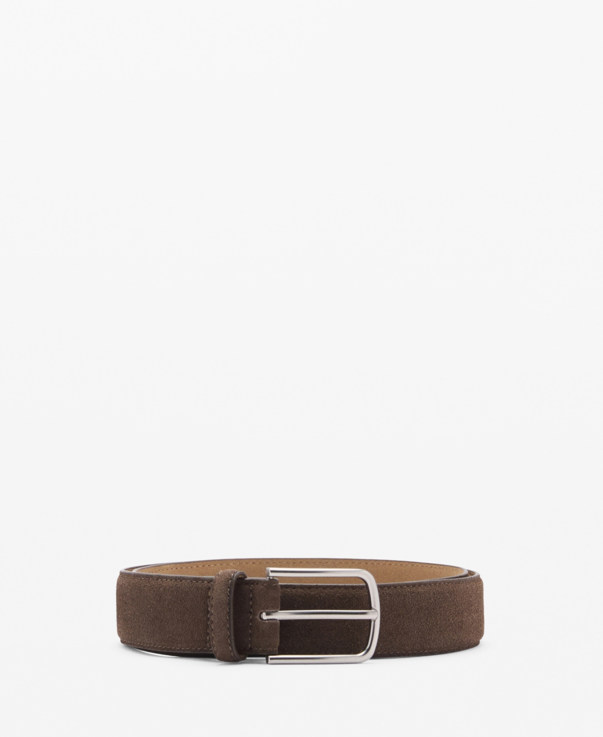 Men's Suede Leather Belt - Chocolate