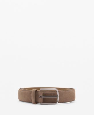 MANGO - Men's Suede Leather Belt