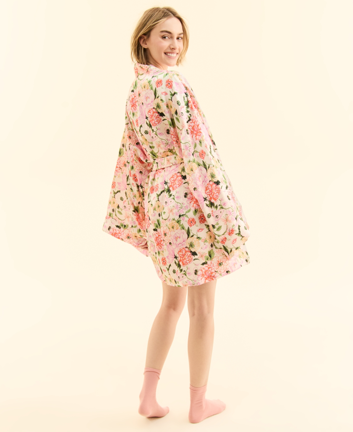 MACY'S FLOWER SHOW WOMEN'S FLORAL FANTASY KIMONO ROBE, EXCLUSIVELY AT MACY'S 