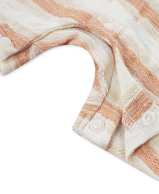 Baby Boys Cotton Striped Romper