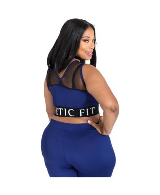 Спортивная майка из сетки Poetic Justice Plus размера плюс с V-образным вырезом на спине