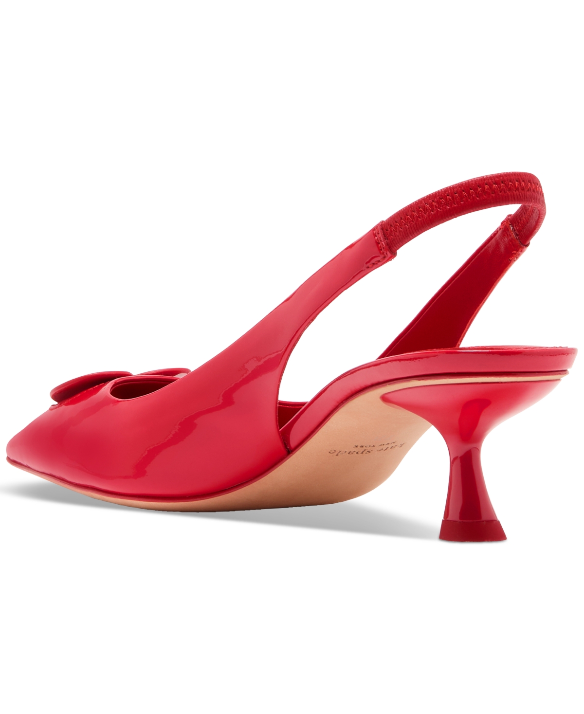 Kate Spade New York Lover Slingback Pointed Toe Kitten Heel Pump In Cherry Rogue