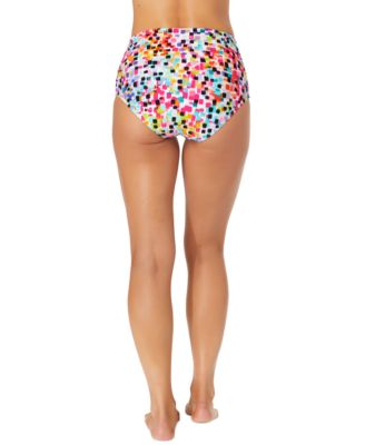 Короткие женские плавки-бикини в абстрактный горошек от Anne Cole
