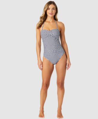 Женский цельный купальник-бандо Neo Geo с закручивающейся передней частью от Anne Cole