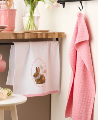 Easter Bunny Cotton Kitchen Towel Set, 16" x 28"