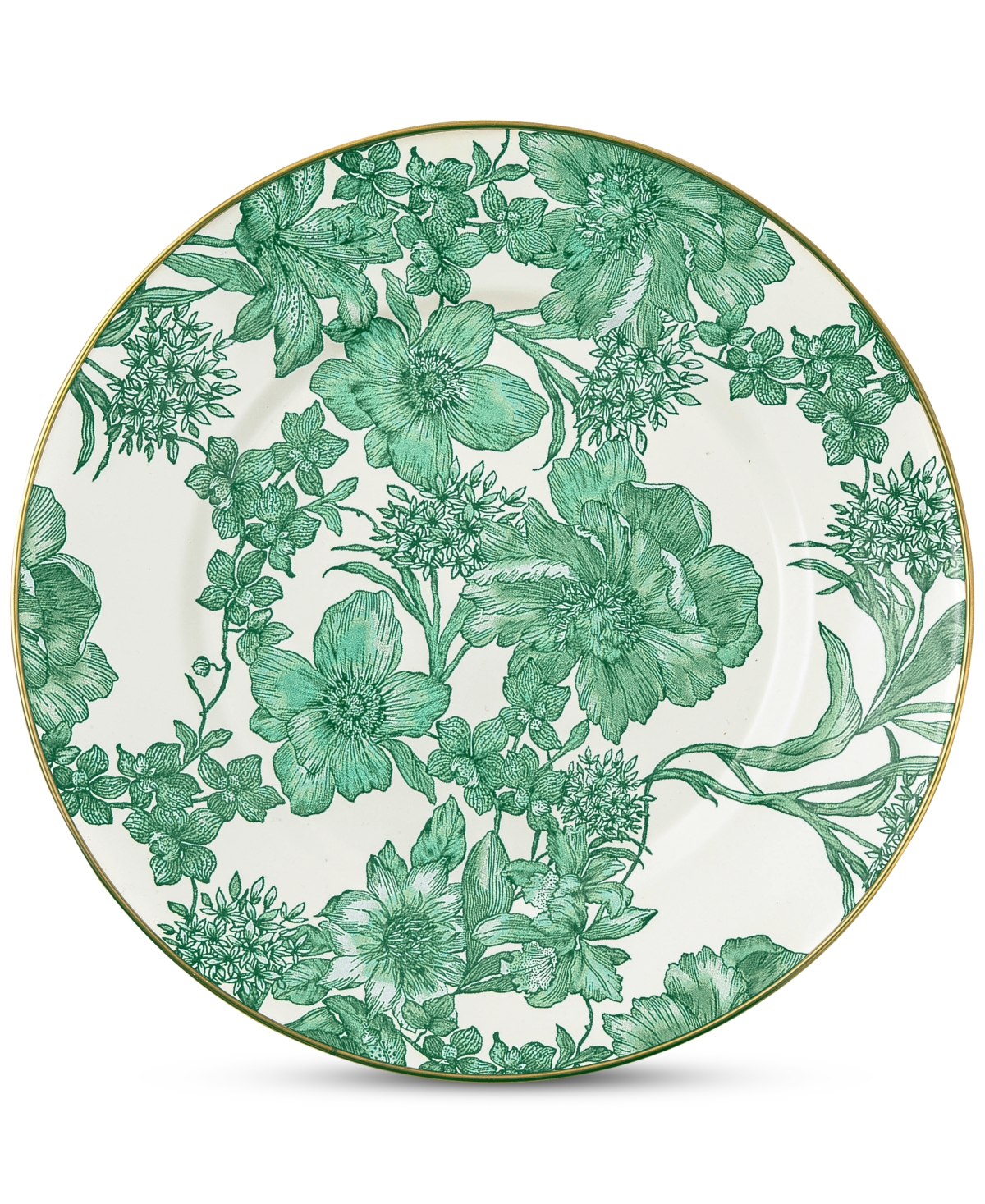 Mackenzie-childs Emerald English Garden Dinner Plate