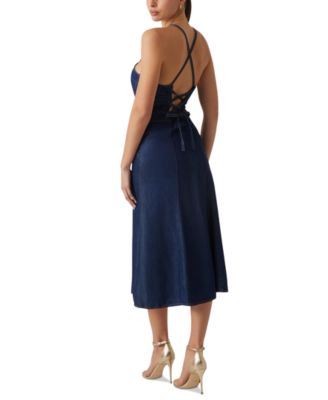 GUESS Women's Edna Button-Front Denim Midi Dress - Macy's