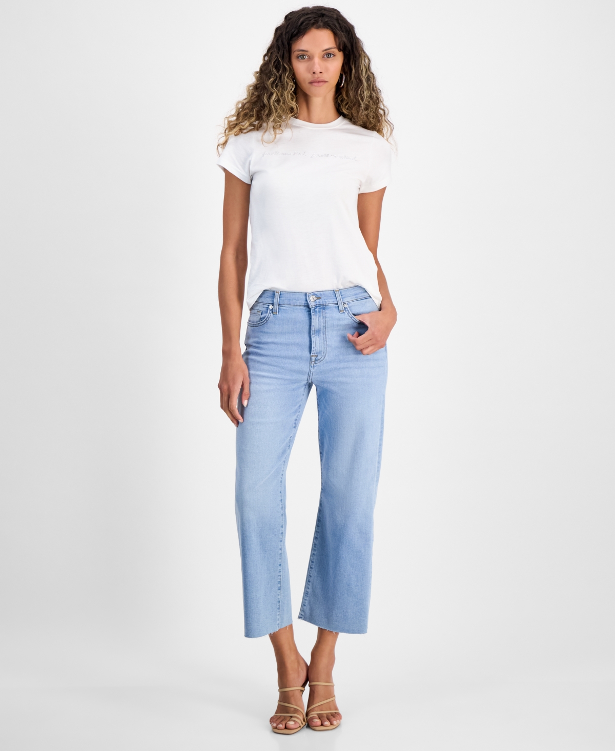 7 For All Mankind Women's Alexa Cropped Jeans In Sirte