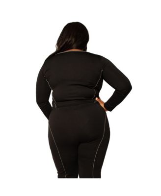 Вязаный Мото-топ Poetic Justice Plus размера плюс с квадратным вырезом на молнии Ponte