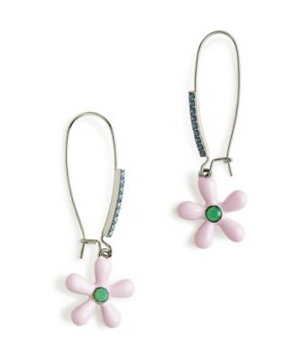 Длинные серьги с весенним цветком из искусственного камня Betsey Johnson